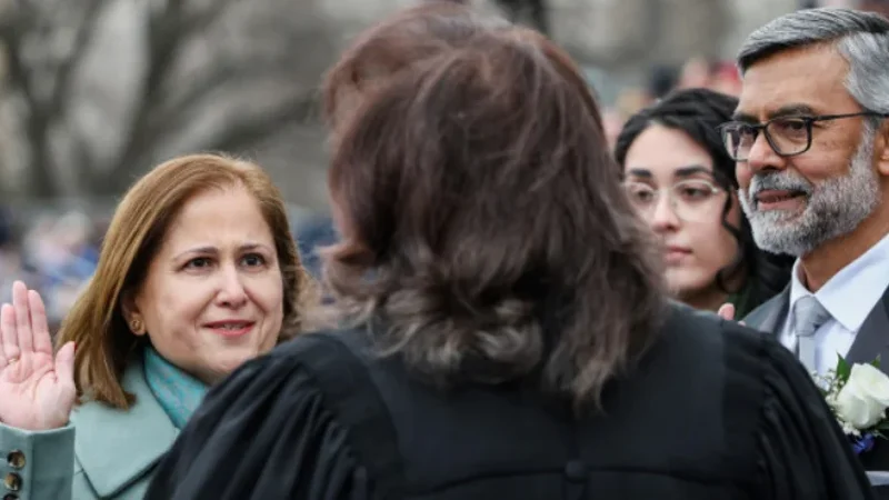 Ghazala Hashmi takes oath