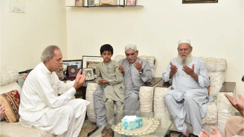 President visits family of Shaheed Major Babar Niazi