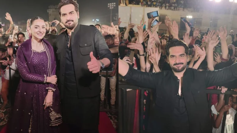 Humayun Saeed and Yumna Zaidi grace the premiere of Gentleman at Lyari