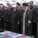 Supreme leader of Iran leads prayers at Raisi's funeral procession