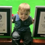 Two-year-old snooker prodigy sets two Guinness world records