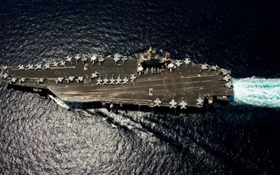 US shoots down Iranian drone near aircraft carrier in Arabian Sea