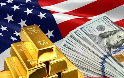 Gold drops, dollar and oil rise as war strengthens US currency