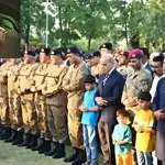 Funeral prayer of Lieutenant Colonel Khalid Hussain Shaheed offered today at Chaklala Garrison
