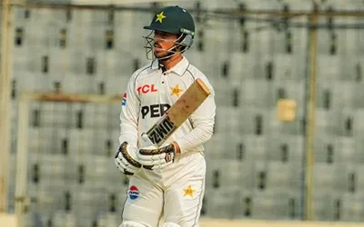 Azan Awais sripts history with century on test debut