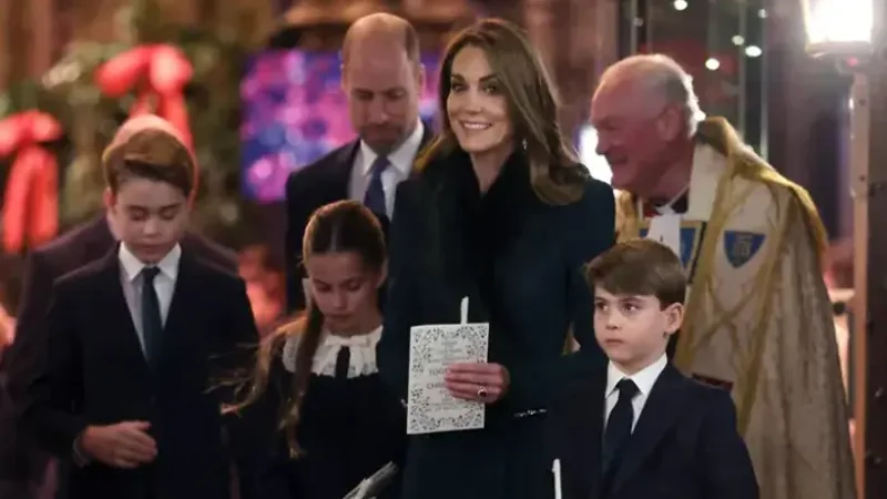Princess Kate sparkles at Christmas carol service: Beatrice and Eugenie miss event
