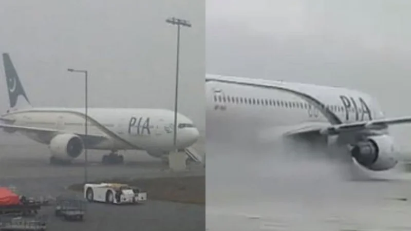 Flights delayed and cancelled at Jinnah International Airport due to heavy rain in Karachi