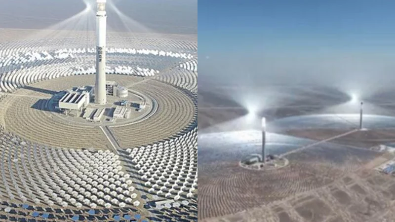 China builds Twin Solar Towers that generate power from sunlight and molten salt