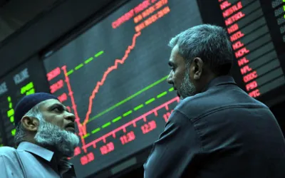Stock market soars to record high, Dollar falls against rupee