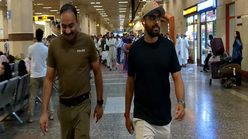 Babar Azam returns to Lahore