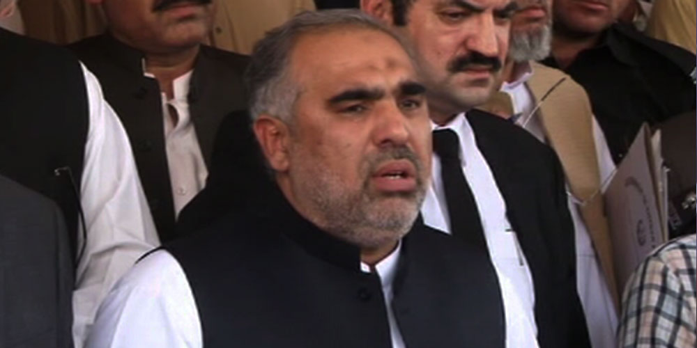 asad qaiser with iran on telephone on kashmir issue