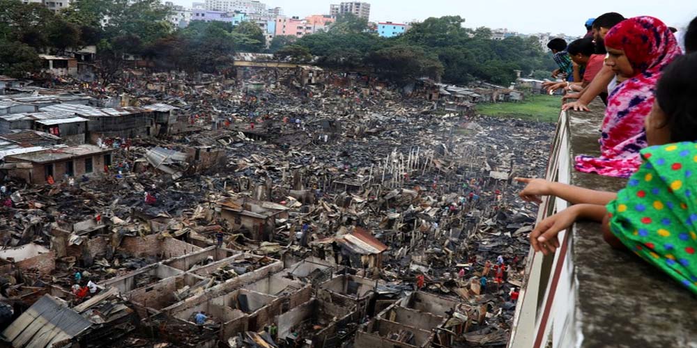 Fire in Dhaka