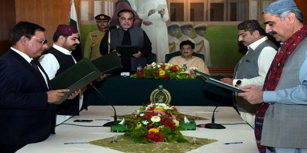 sindh cabinet oath ceremony at Governor House