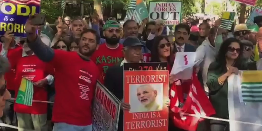 Kashmiries Protest in Front of UNHQ