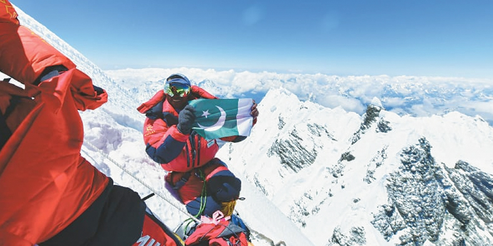 Sarbaz Khan Climbed mountain in Nepal