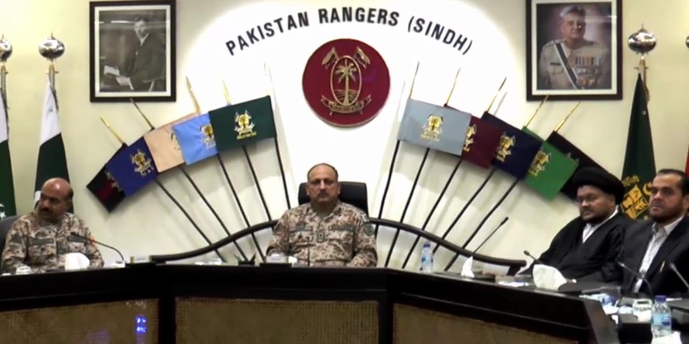 DG rangers with the ulema on chehlum security