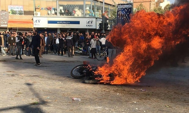 iran protest on petrol price hike