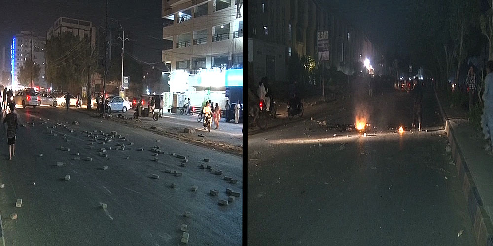 کراچی کے علاقے گلستان جوہر میں تجاوزرات کے خلاف آپریشن