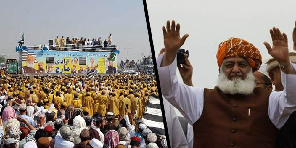 Molana fazlu- Dharna Meeting.