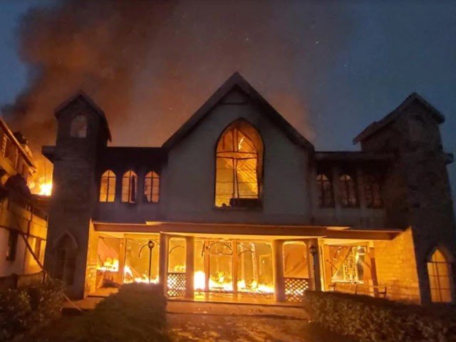 fire in church