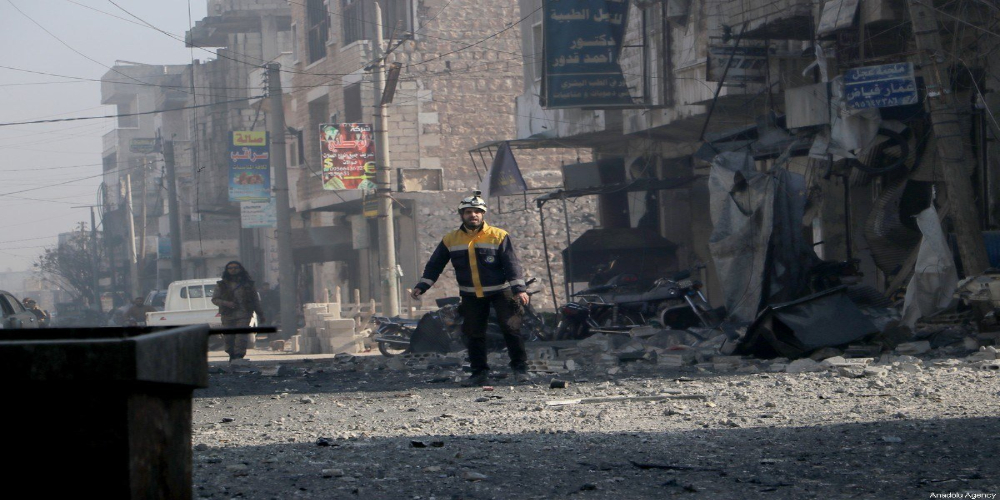 ادلب پر شامی فوج کی بمباری میں کم از کم 17 افراد ہلاک