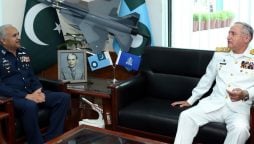 Naval Chief visited air headquarters today and honored