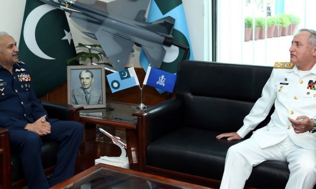 Naval Chief visited air headquarters today and honored