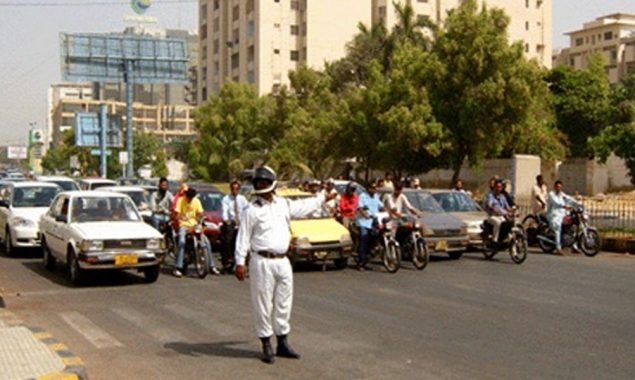 new traffic plan is alloted by traffic police in Karachi