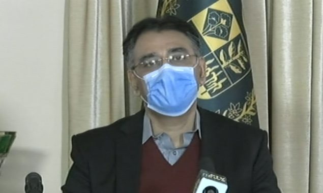 Asad Umar is on the briefing about Corona situation