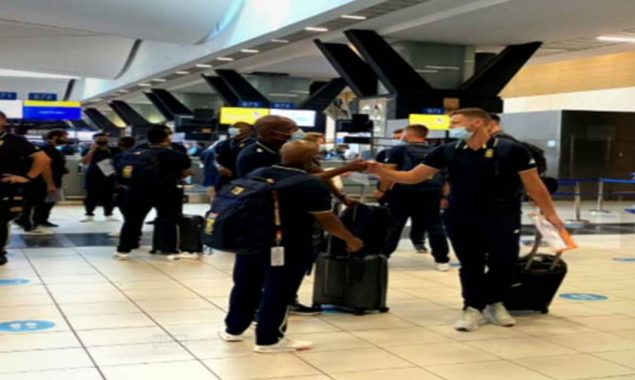 team of cricket from South Africa reached at Karachi