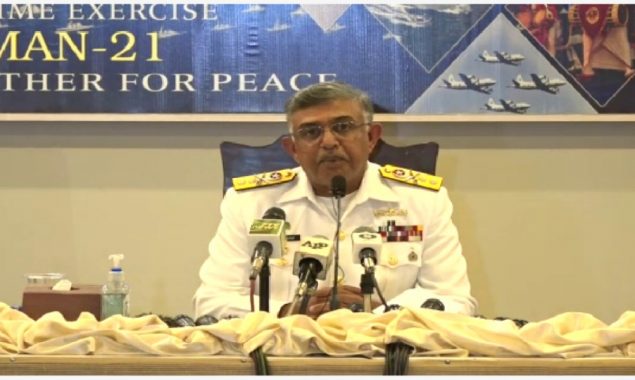 media briefing on aman exercise by PAK NAVY