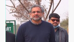 Shahid Khaqan media talk outside the NAB