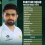 آسٹریلیا کے خلاف ٹیسٹ سیریز کے لیے قومی اسکواڈ کا اعلان