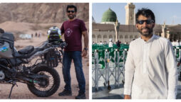 پاکستانی انجینئر نے موٹرسائیکل پر طویل سفر کرکے عمرے کی سعادت حاصل کرلی