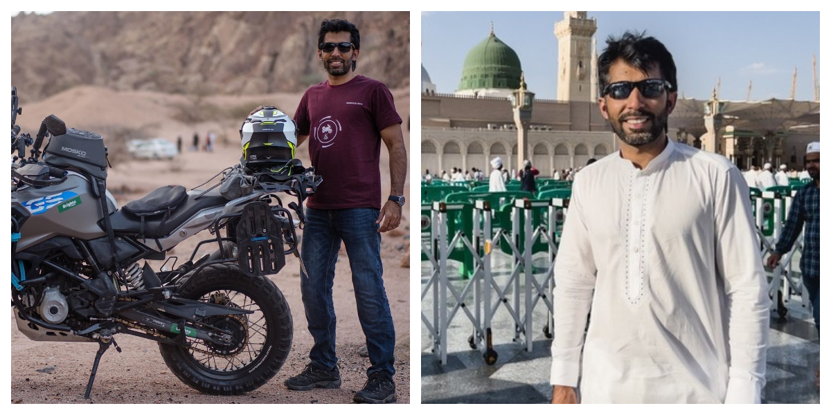 پاکستانی انجینئر نے موٹرسائیکل پر طویل سفر کرکے عمرے کی سعادت حاصل کرلی