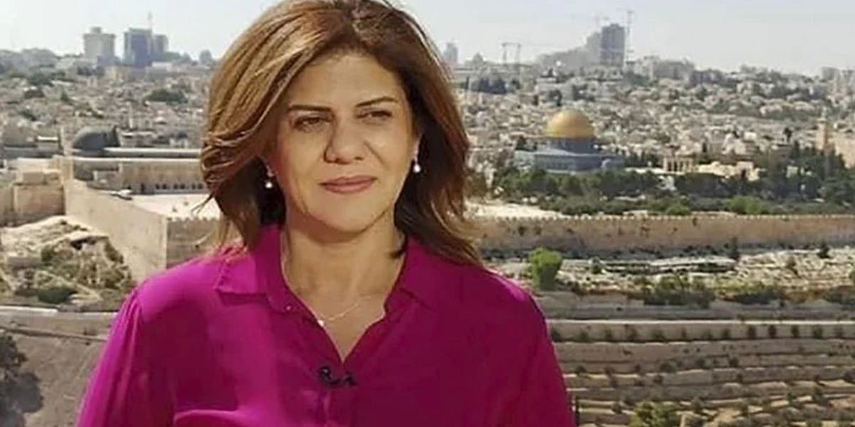 فلسطینی خاتون صحافی ’شیریں ابوعاقلہ‘ کی ہلاکت پر لندن میں احتجاج