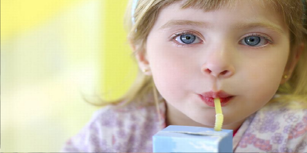 Kid drinking juice