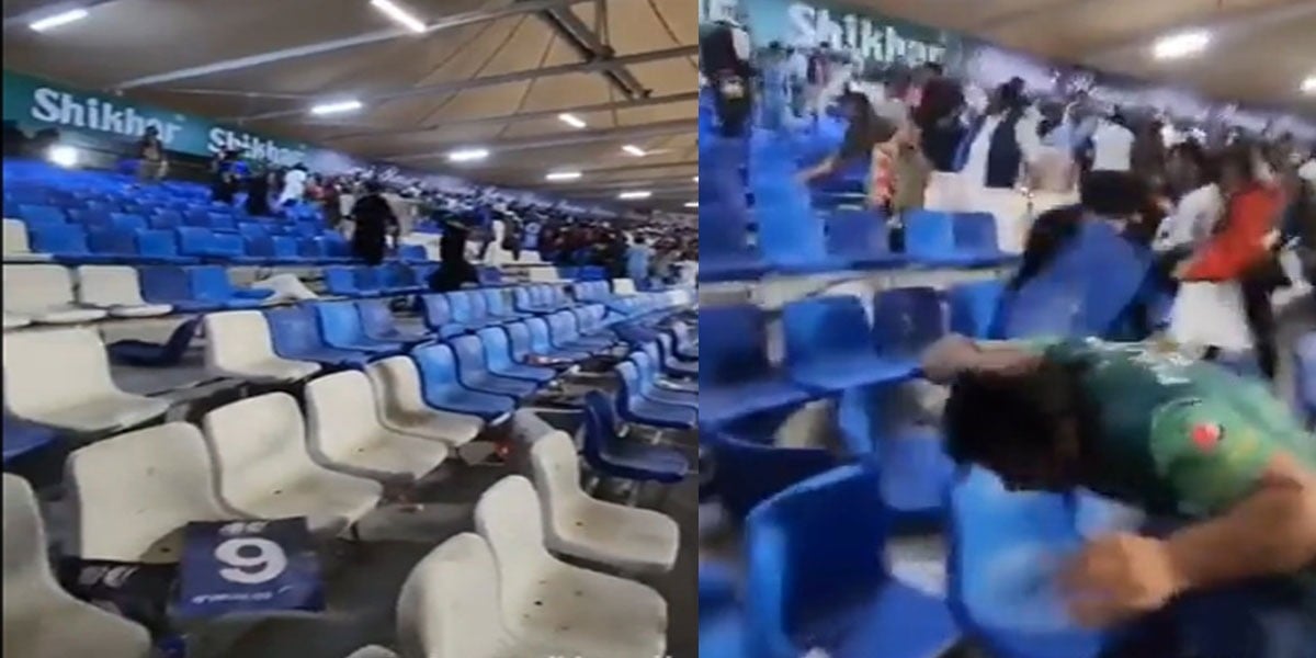 افغانستان کی شکست پر افغان شائقین سیخ پا، پاکستانی شائقین پر کرسیاں برسا دیں