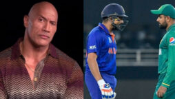 ’دی راک‘ بھی پاک بھارت میچ کے دیوانے