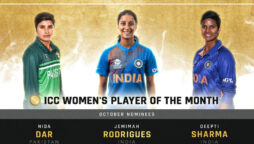 اکتوبر کے لیے ویمنز پلیئر آف دی منتھ کی نامزدگیوں کا اعلان، ندا ڈار بھی شامل