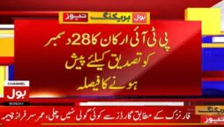 پی ٹی آئی ارکان کے استعفوں کا معاملہ