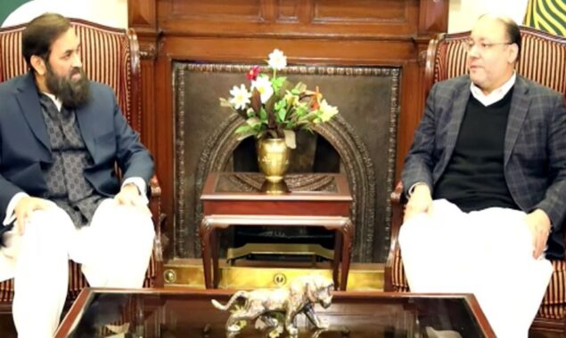 گورنر پنجاب سے چودھری شافع کی ملاقات
