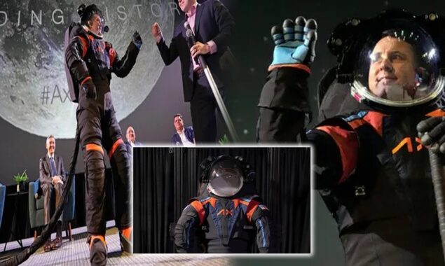 چاند پر جانے والے خلا بازوں کیلئے تیار کردہ نئے خلائی سوٹ کی نمائش