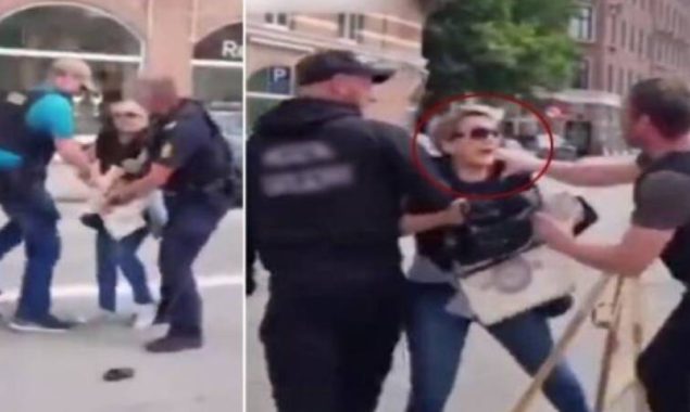 قرآن مجید کو بے حرمتی سے بچانے والی خاتون کی ویڈیو وائرل