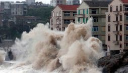 سمندری طوفان ٹائیفون تلیم جنوبی چین کے ساحل سے ٹکرا گیا