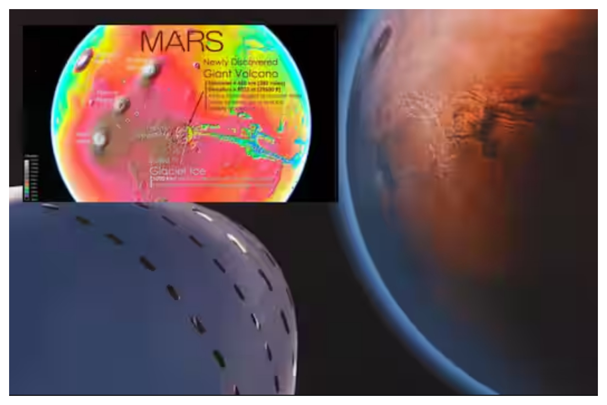 مریخ کی سطح پر قدیم آتش فشاں دریافت