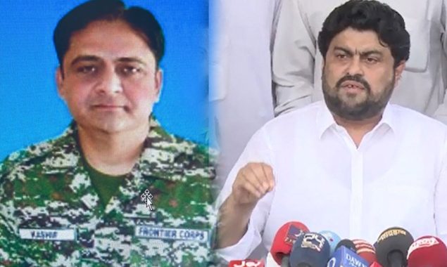 گورنر سندھ شہید لیفٹیننٹ کرنل سید کاشف علی کی رہائش گاہ پہنچ گئے