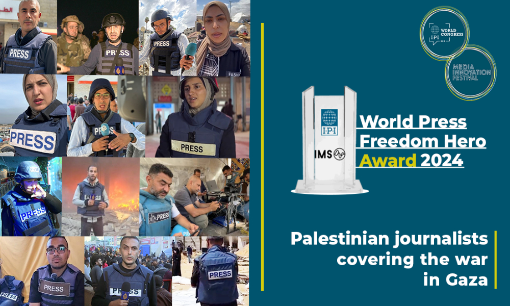 ورلڈ پریس فریڈم ہیرو ایوارڈ 2024 فلسطینی صحافیوں کے نام