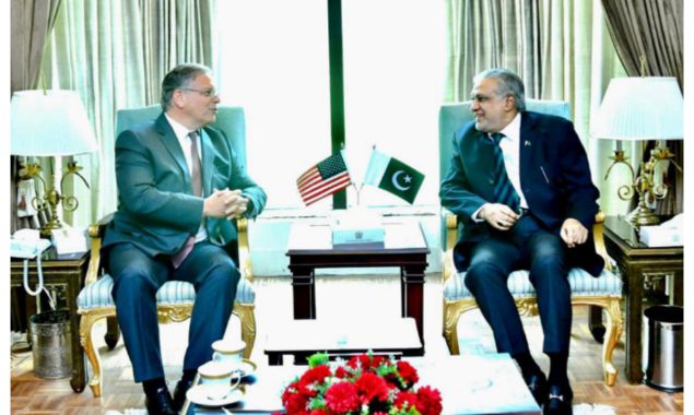 اسحاق ڈار سے امریکی سفیر ڈونلڈ بلوم کی ملاقات، باہمی دلچسپی کے امور پر تبادلہ خیال