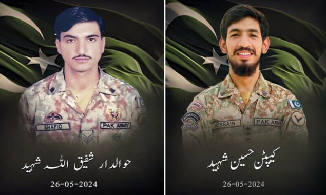 پشاور میں سیکیورٹی فورسز کا آپریشن، کیپٹن اور حوالدار شہید